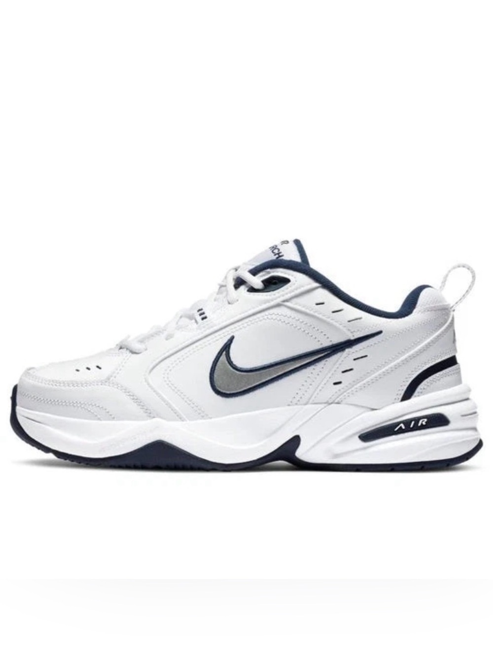 Nike Air Monarch IV 4E Extra Wide White Navy Men’s Size 9 NWOB 416355-102